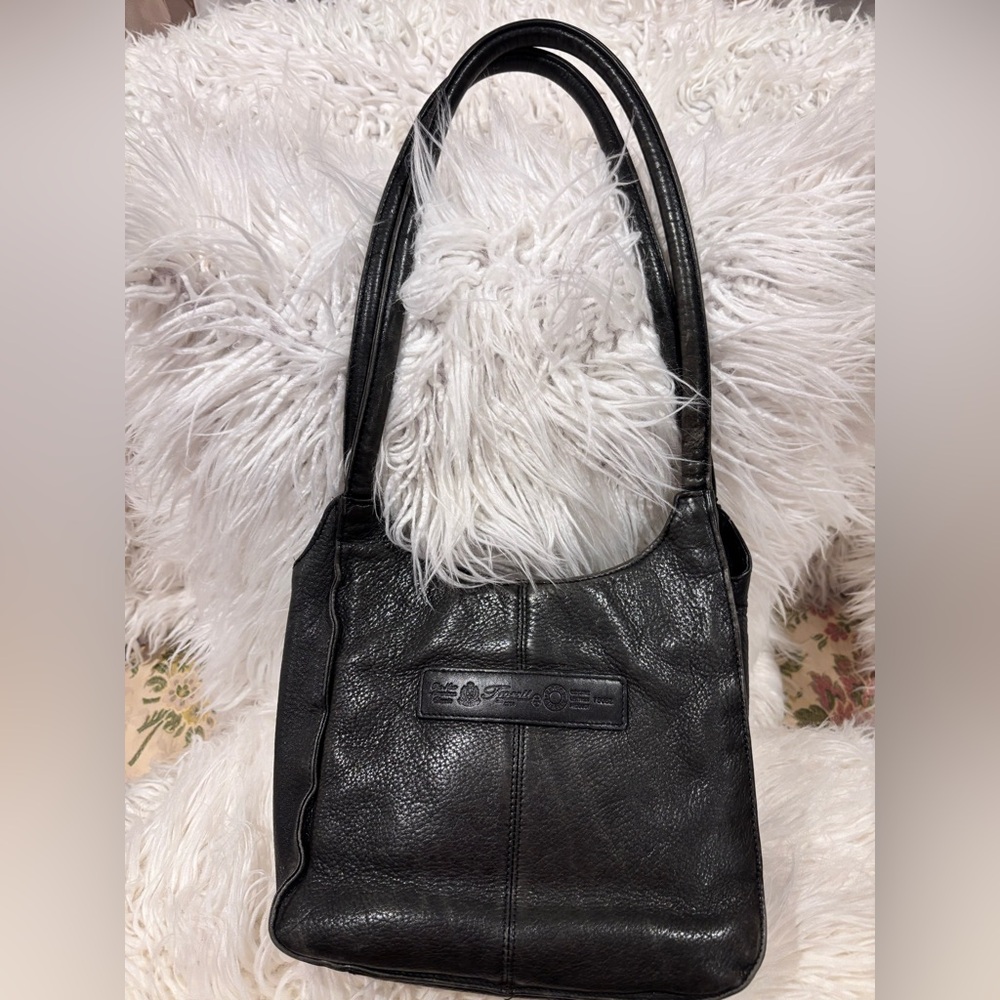 Vintage Fossil Black Leather Shoulder/ Hobo Bag With The Key - Picture 2 of 4